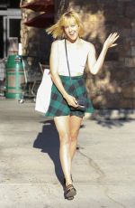 JENA MALONE in Short Skirt Leaves Gelson’s Market in Los Feliz