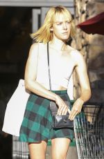 JENA MALONE in Short Skirt Leaves Gelson’s Market in Los Feliz