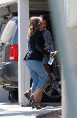 JENNIFER ANISTON Arrives at a Salon in Beverly Hills