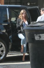 JENNIFER ANISTON Arrives at a Salon in Beverly Hills