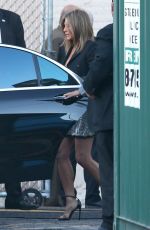 JENNIFER ANISTON Outside Jimmy Kimmel Live! in Hollywood
