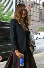 JESSICA ALBA Arrives at Trump Soho Hotel in New York