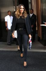 JESSICA ALBA Leaves Trump Soho Hotel in New York