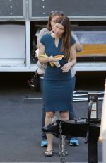 JESSICA BIEL on the Set of New Girl in Los Angeles