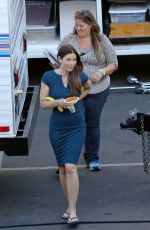 JESSICA BIEL on the Set of New Girl in Los Angeles