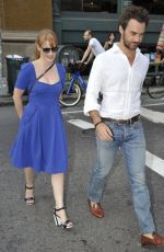 JESSICA CHASTAIN and Gian Luca Passi de Preposulo Out and About in New York