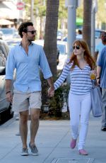 JESSICA CHASTAIN and Gian Luca Passi de Preposulo Out in Beverly Hills
