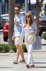 JESSICA CHASTAIN and Gian Luca Passi de Preposulo Out in Beverly Hills