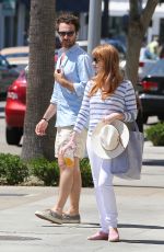 JESSICA CHASTAIN and Gian Luca Passi de Preposulo Out in Beverly Hills