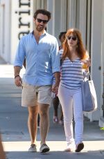 JESSICA CHASTAIN and Gian Luca Passi de Preposulo Out in Beverly Hills