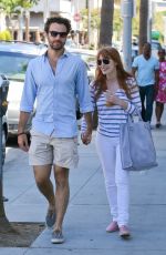 JESSICA CHASTAIN and Gian Luca Passi de Preposulo Out in Beverly Hills