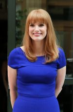 JESSICA CHASTAIN Walks Her Dog Out in Manhattan