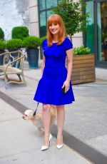JESSICA CHASTAIN Walks Her Dog Out in Manhattan