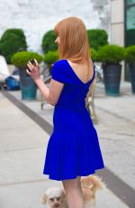 JESSICA CHASTAIN Walks Her Dog Out in Manhattan