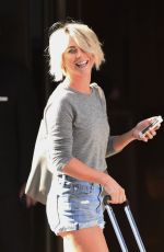 JULIANNE HOUGH Arrives at Trump Soho Hotel in New York