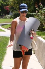 KALEY CUOCO in Short Shorts Laes a Yoga Class in Sherman Oaks