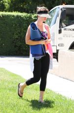 KALEY CUOCO in Tight and Sport Bra Leaves Yoga Class