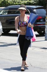 KALEY CUOCO in Tight and Sport Bra Leaves Yoga Class
