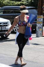 KALEY CUOCO in Tight and Sport Bra Leaves Yoga Class