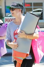 KALEY CUOCO Leaves Yoga  Class in Los Angeles