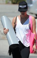 KALEY CUOCO Leaves Yoga  Class in Los Angeles