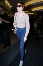 KAREN GILLAN at LAX Airport in Los Angeles