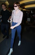 KAREN GILLAN at LAX Airport in Los Angeles