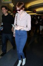 KAREN GILLAN at LAX Airport in Los Angeles
