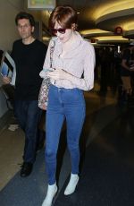 KAREN GILLAN at LAX Airport in Los Angeles