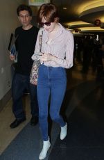 KAREN GILLAN at LAX Airport in Los Angeles