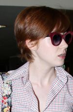 KAREN GILLAN at LAX Airport in Los Angeles