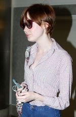 KAREN GILLAN at LAX Airport in Los Angeles