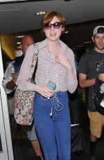 KAREN GILLAN at LAX Airport in Los Angeles