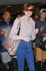 KAREN GILLAN at LAX Airport in Los Angeles