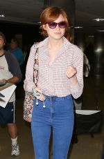 KAREN GILLAN at LAX Airport in Los Angeles