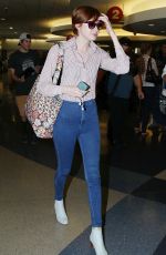 KAREN GILLAN at LAX Airport in Los Angeles