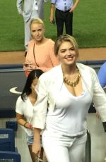 KATE UPTON at Yankees vs. Tigers Game in New York