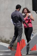 KATHERINE MCPHEE on the Set of Scorpion