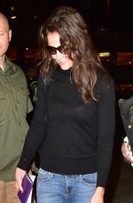 KATIE HOLMES Arrives at LAX Airport in Los Angeles 1608