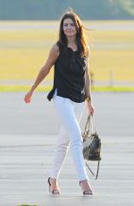 KATIE HOLMES at East Hampton Airport in New York