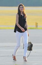 KATIE HOLMES at East Hampton Airport in New York