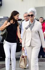 KATIE HOLMES Getting on a Helicopter Going to the Hamptons