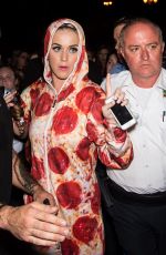 KATY PERRY in Pepperoni Pizza Outfit at Philidelphia Museum of Art