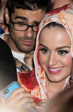 KATY PERRY in Pepperoni Pizza Outfit at Philidelphia Museum of Art