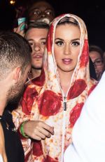 KATY PERRY in Pepperoni Pizza Outfit at Philidelphia Museum of Art