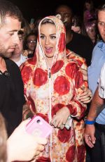 KATY PERRY in Pepperoni Pizza Outfit at Philidelphia Museum of Art