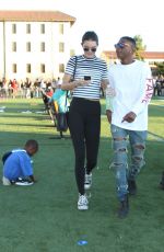 KENDALL JENNER at Celebrity Flag Football in Eagle Rock