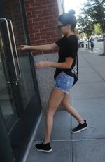 KENDALL JENNER in Daisy Dukes Arrives at Her Hotel in New York