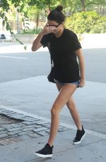 KENDALL JENNER in Daisy Dukes Arrives at Her Hotel in New York