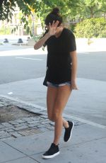 KENDALL JENNER in Daisy Dukes Arrives at Her Hotel in New York